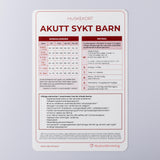Flashcards for acutely ill children
